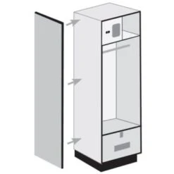 Salsbury Industries® Side Panel Open Access, Gear Locker 18 Inch No Hood Maple -Whirlpool Shop 537337 w DetailedProductView1 Lg