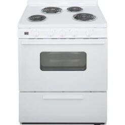 Premier® 30 In Electric Front Control 3.9 Cu. Ft. Coil Stove W/ Window (White)