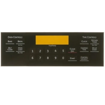 General Electric Replacement Overlay For Range, Part #WB27K10252 3 General Electric Replacement Overlay For Range, Part #WB27K10252