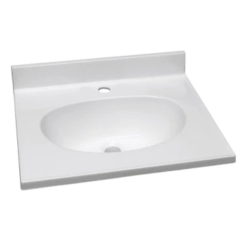 Design House® 31x22" Solid White Cultured Marble Vanity Top And Bowl 4 Design House® 31x22" Solid White Cultured Marble Vanity Top And Bowl - Image 2