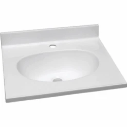 Design House® 61x22" Solid White Cultured Marble Vanity Top And Bowl 5 Design House® 61x22" Solid White Cultured Marble Vanity Top And Bowl -Whirlpool Shop 595650 V Lg