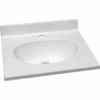 Design HouseĀ® 25x22" Solid White Cultured Marble Vanity Top And Bowl 2 Design HouseĀ® 25x22" Solid White Cultured Marble Vanity Top And Bowl -Whirlpool Shop 595650 V Lg 3