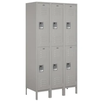 Salsbury Industries® Gray-Standard Metal Locker 6 Feet High X 18 Inches 3 Salsbury Industries® Gray-Standard Metal Locker 6 Feet High X 18 Inches
