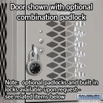 Salsbury Industries® Gray-Six Tier Box-Vented Metal Locker 6 Feet Highx15inches 5 Salsbury Industries® Gray-Six Tier Box-Vented Metal Locker 6 Feet Highx15inches - Image 3