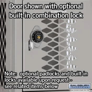 Salsbury Industries® Gray-Six Tier Box-Vented Metal Locker 6 Feet Highx15inches 6 Salsbury Industries® Gray-Six Tier Box-Vented Metal Locker 6 Feet Highx15inches - Image 4