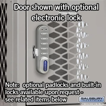 Salsbury Industries® Gray-Six Tier Box-Vented Metal Locker 6 Feet Highx15inches 7 Salsbury Industries® Gray-Six Tier Box-Vented Metal Locker 6 Feet Highx15inches - Image 5