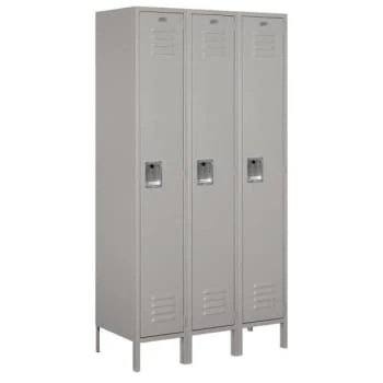 Salsbury Industries® Gray-Single Tier Standard Metal Locker-6 Feet X 18 Inches 3 Salsbury Industries® Gray-Single Tier Standard Metal Locker-6 Feet X 18 Inches
