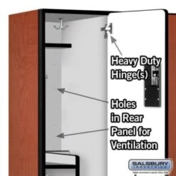 Salsbury Industries® Cherry-Double Tier S Style-Wood Locker 6 Feet X 18 Inches -Whirlpool Shop 621085 w DetailedProductView3 Lg