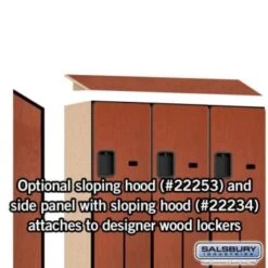 Salsbury Industries® Cherry-Double Tier S Style-Wood Locker 6 Feet X 18 Inches -Whirlpool Shop 621085 w DetailedProductView6 Lg