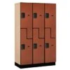 Salsbury Industries® Cherry-Double Tier S Style-Wood Locker 6 Feet X 18 Inches -Whirlpool Shop 621085 w MainProductImage Lg