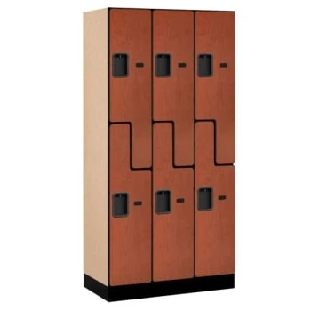 Salsbury Industries® Cherry-S Style-Wood Locker 6 Feet X 18 Inches 3 Salsbury Industries® Cherry-S Style-Wood Locker 6 Feet X 18 Inches