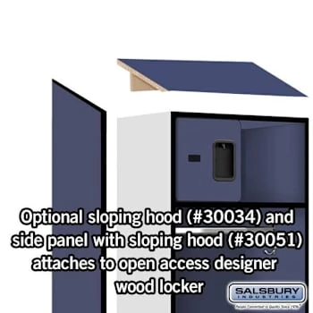 Salsbury Industries® Blue Designer Wood Open Access Locker 6 Feet X 18 Inches 10 Salsbury Industries® Blue Designer Wood Open Access Locker 6 Feet X 18 Inches - Image 8