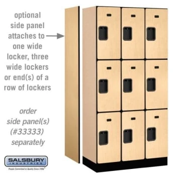 Salsbury Industries® Maple-Designer Wood Locker 6 Feet X 18 Inches 5 Salsbury Industries® Maple-Designer Wood Locker 6 Feet X 18 Inches - Image 3