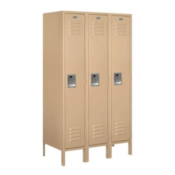 Salsbury Industries® Tan-Single Tier Standard Metal Locker 5 Feet X 18 Inches 3 Salsbury Industries® Tan-Single Tier Standard Metal Locker 5 Feet X 18 Inches