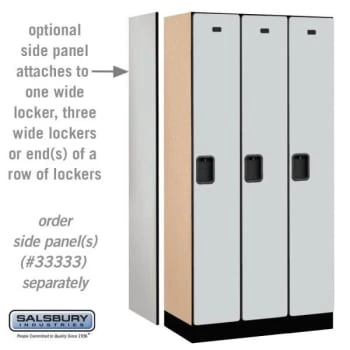 Salsbury Industries® Gray- Single Tier Designer Wood Locker 6 Feet X 18 Inches 5 Salsbury Industries® Gray- Single Tier Designer Wood Locker 6 Feet X 18 Inches - Image 3