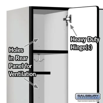 Salsbury Industries® Gray- Single Tier Designer Wood Locker 6 Feet X 18 Inches 7 Salsbury Industries® Gray- Single Tier Designer Wood Locker 6 Feet X 18 Inches - Image 5