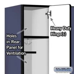 Salsbury Industries® Blue 12 Inch Single Tier-Wood Locker 6 Feet X 18 Inches -Whirlpool Shop 621125 w DetailedProductView3 Lg