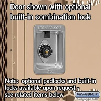 Salsbury Industries® Tan-Double Tier Vented Metal Locker-6 Feet X 15 Inches 6 Salsbury Industries® Tan-Double Tier Vented Metal Locker-6 Feet X 15 Inches - Image 4