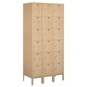 Salsbury Industries® 6 Ft. X 18 In. 6-Tier Box Locker (Tan) 3 Salsbury Industries® 6 Ft. X 18 In. 6-Tier Box Locker (Tan)