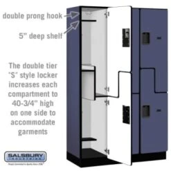 Salsbury Industries® Blue Double Tier S Style-Wood Locker 6 Feet X 18inches -Whirlpool Shop 621172 w DetailedProductView2 Lg