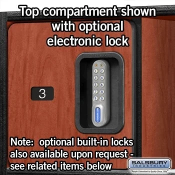 Salsbury Industries® Cherry 24 Inch Wide Designer Wood Open Access Locker 9 Salsbury Industries® Cherry 24 Inch Wide Designer Wood Open Access Locker - Image 7