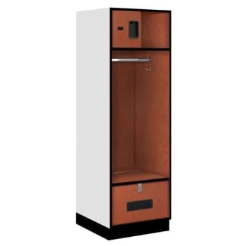 Salsbury Industries® Cherry 24 Inch Wide Designer Wood Open Access Locker 3 Salsbury Industries® Cherry 24 Inch Wide Designer Wood Open Access Locker