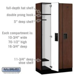 Salsbury Industries® Mahogany Wide-Designer Wood Locker 6 Feet X 18 Inches -Whirlpool Shop 621185 w DetailedProductView2 Lg