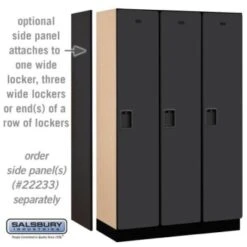 Salsbury Industries® Black Single Tier Designer Wood Locker 6 Feet X 18 Inches 13 Salsbury Industries® Black Single Tier Designer Wood Locker 6 Feet X 18 Inches -Whirlpool Shop 621193 w DetailedProductView1 Lg
