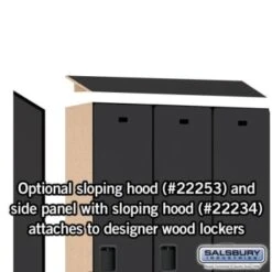 Salsbury Industries® Black Single Tier Designer Wood Locker 6 Feet X 18 Inches 18 Salsbury Industries® Black Single Tier Designer Wood Locker 6 Feet X 18 Inches -Whirlpool Shop 621193 w DetailedProductView6 Lg