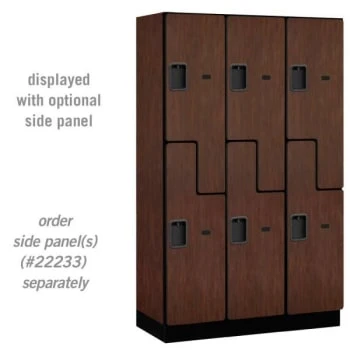 Salsbury Industries® Mahogany-Double Tier S Style-Wood Locker 6 Feet X 18inches 4 Salsbury Industries® Mahogany-Double Tier S Style-Wood Locker 6 Feet X 18inches - Image 2