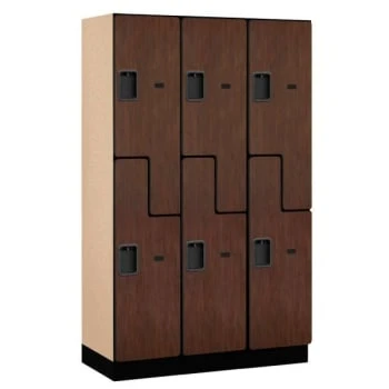 Salsbury Industries® Mahogany-Double Tier S Style-Wood Locker 6 Feet X 18inches 3 Salsbury Industries® Mahogany-Double Tier S Style-Wood Locker 6 Feet X 18inches