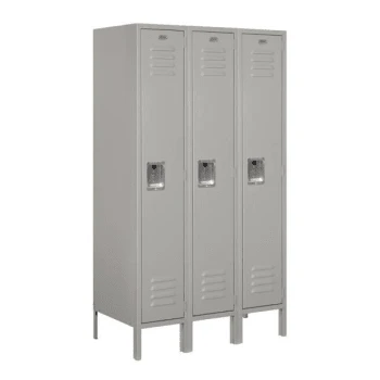 Salsbury Industries® Gray- Single Tier Standard Metal Locker-5 Feet X 18 Inches 3 Salsbury Industries® Gray- Single Tier Standard Metal Locker-5 Feet X 18 Inches