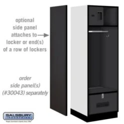 Salsbury Industries® Black 24 Inch Wide Designer Wood Open Access Locker -Whirlpool Shop 621309 w DetailedProductView1 Lg