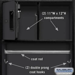 Salsbury Industries® Black 24 Inch Wide Designer Wood Open Access Locker -Whirlpool Shop 621309 w DetailedProductView3 Lg