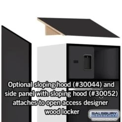 Salsbury Industries® Black 24 Inch Wide Designer Wood Open Access Locker -Whirlpool Shop 621309 w DetailedProductView6 Lg