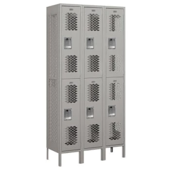 Salsbury Industries® 6 Ft. X 15 In. Double Tier Vented Locker 3 Salsbury Industries® 6 Ft. X 15 In. Double Tier Vented Locker