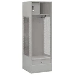 Salsbury Industries® Gray-24 Inch Wide Open Access Metal Locker