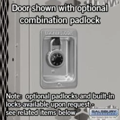 Salsbury Industries® Gray-Triple Tier Vented Metal Locker 6 Feet X 18 Inches 7 Salsbury Industries® Gray-Triple Tier Vented Metal Locker 6 Feet X 18 Inches -Whirlpool Shop 621341 w DetailedProductView2 Lg