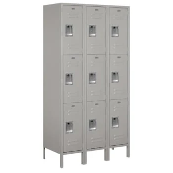 Salsbury Industries® Gray-Triple Tier-Standard Metal Locker 6 Feet X 18inches 3 Salsbury Industries® Gray-Triple Tier-Standard Metal Locker 6 Feet X 18inches