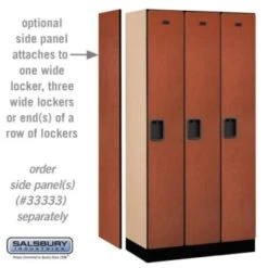 Salsbury Industries® Cherry-Single Tier Designer Wood Locker 6 Feet X 18 Inches -Whirlpool Shop 621363 w DetailedProductView1 Lg