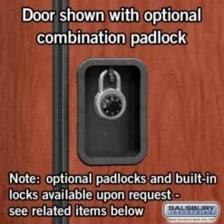 Salsbury Industries® Cherry-Single Tier Designer Wood Locker 6 Feet X 18 Inches -Whirlpool Shop 621363 w DetailedProductView4 Lg