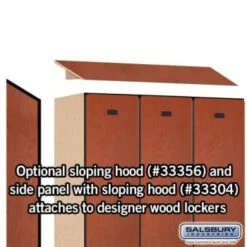 Salsbury Industries® Cherry-Single Tier Designer Wood Locker 6 Feet X 18 Inches -Whirlpool Shop 621363 w DetailedProductView6 Lg