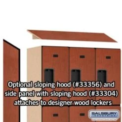 Salsbury Industries® Cherry-Triple Tier Designer Wood Locker 6 Feet X 18 Inches -Whirlpool Shop 621364 w DetailedProductView6 Lg