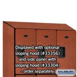 Salsbury Industries® Cherry-Triple Tier Designer Wood Locker 6 Feet X 18 Inches -Whirlpool Shop 621364 w DetailedProductView7 Lg