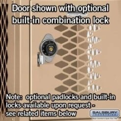 Salsbury Industries® Six Tier Box-Tan-Vented Metal Locker 6 Feet X 15 Inches -Whirlpool Shop 621399 w DetailedProductView3 Lg