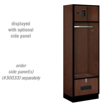 Salsbury Industries® Mahogany Designer Wood Open Access Locker 6feet X 18inches 4 Salsbury Industries® Mahogany Designer Wood Open Access Locker 6feet X 18inches - Image 2