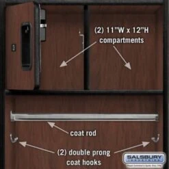 Salsbury Industries® Mahogany Designer Wood Open Access Locker 6feet X 18inches 15 Salsbury Industries® Mahogany Designer Wood Open Access Locker 6feet X 18inches -Whirlpool Shop 621415 w DetailedProductView3 Lg