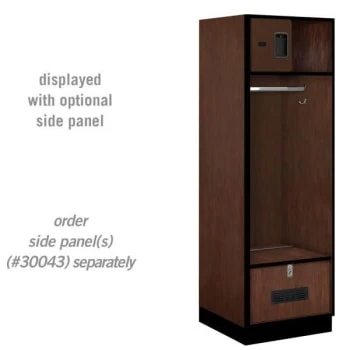 Salsbury Industries® Mahogany 24 Inch Wide Designer Wood Open Access Locker 4 Salsbury Industries® Mahogany 24 Inch Wide Designer Wood Open Access Locker - Image 2