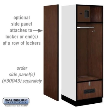 Salsbury Industries® Mahogany 24 Inch Wide Designer Wood Open Access Locker 5 Salsbury Industries® Mahogany 24 Inch Wide Designer Wood Open Access Locker - Image 3