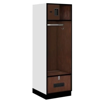 Salsbury Industries® Mahogany 24 Inch Wide Designer Wood Open Access Locker 3 Salsbury Industries® Mahogany 24 Inch Wide Designer Wood Open Access Locker